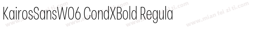 KairosSansW06 CondXBold Regular字体转换